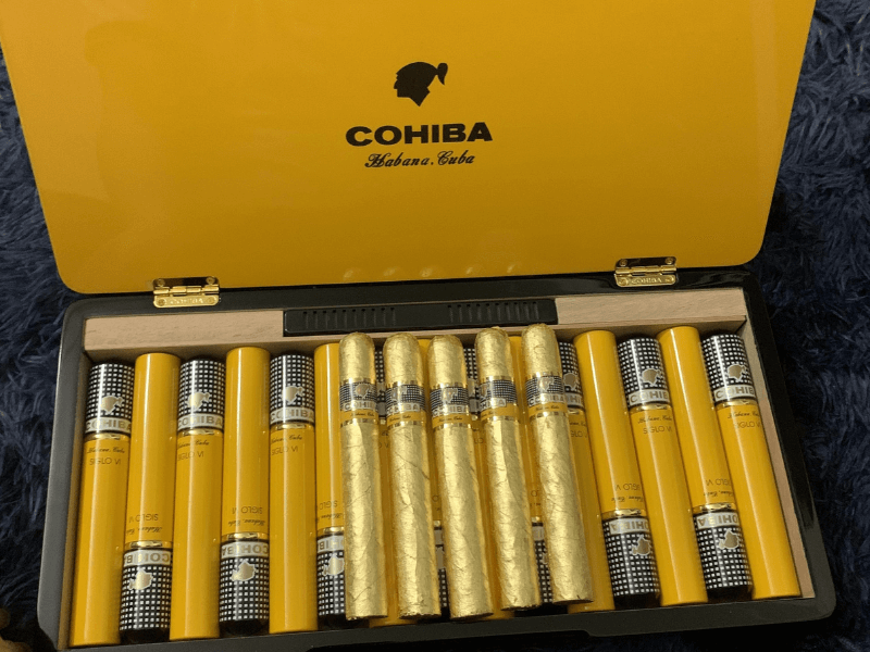 Xì gà Cohiba Siglo 6 sơn mài dát vàng
