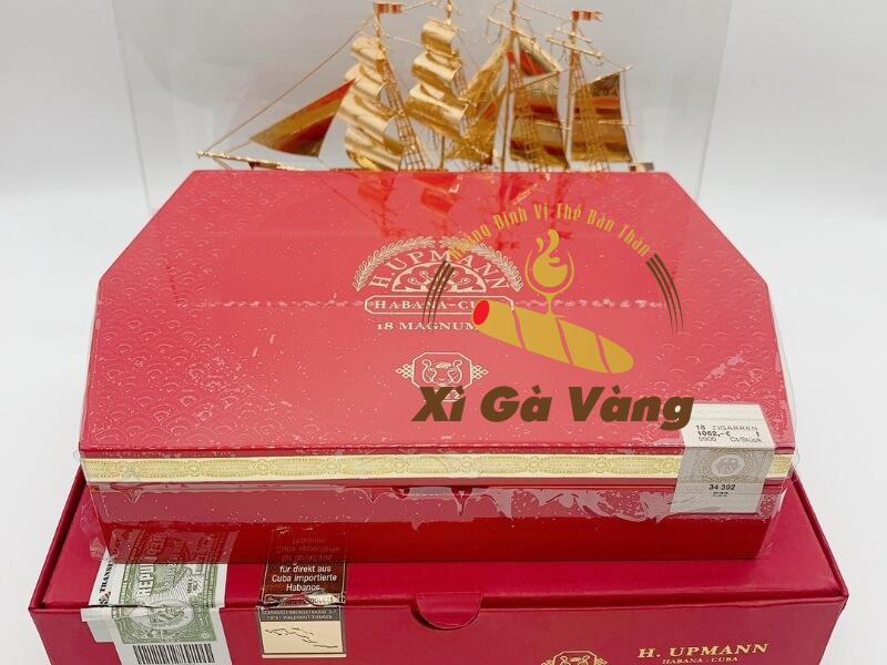 qua-tang-y-nghia Hộp quà tặng cigar H.Upmann dát vàng