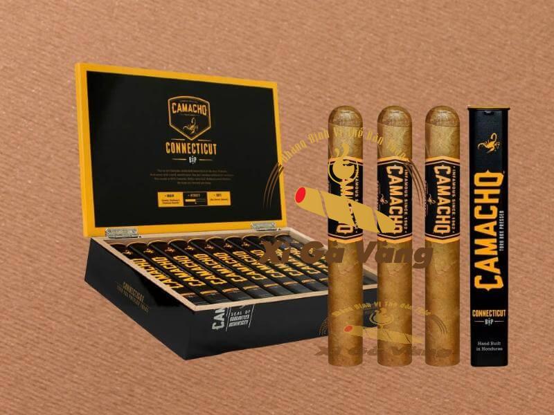 danh-gia-hinh-thuc-cua-xi-ga Camacho Connecticut Box-Pressed Tubos Toro được nén hình hộp, đầu điếu tròn