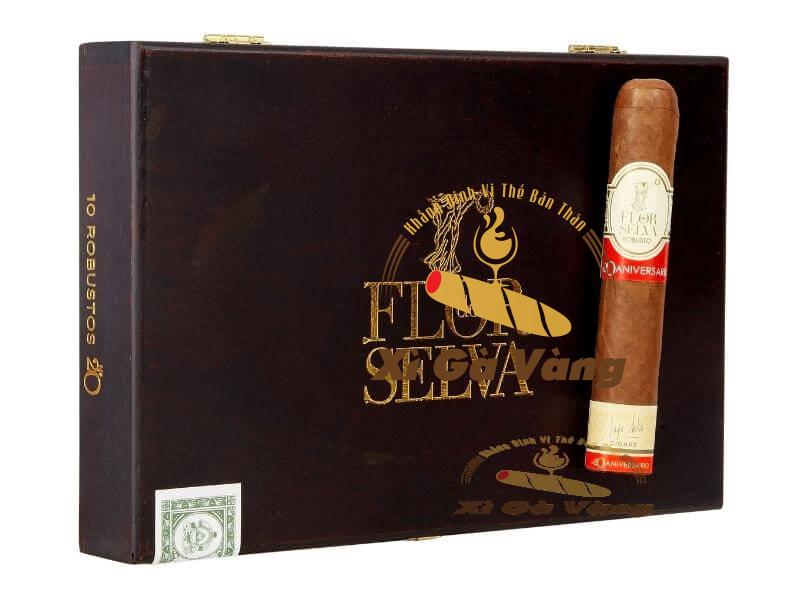 xi-ga-Flor-de-selva-No-20-Robusto-dung-trong-hop-go Xì gà Flor de Selva No 20 Robusto được đựng trong hộp gỗ