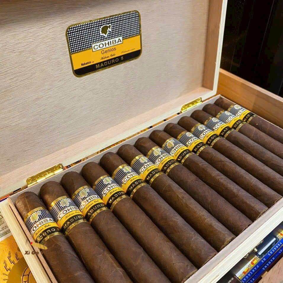 cohiba-maduro-5-hop-25-dieu Sản phẩm Xì gà Cohiba Maduro 5 hộp gỗ 25 điếu