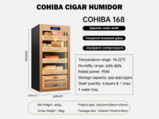 Tủ bảo quản xì gà Cohiba 168 Gold với sức chứa lớn