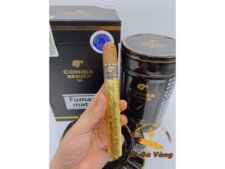 Ngoại hình của Cohiba Behike 56 hộp sứ dát vàng thể hiện vẻ đẹp sang trọng và quyền lực 