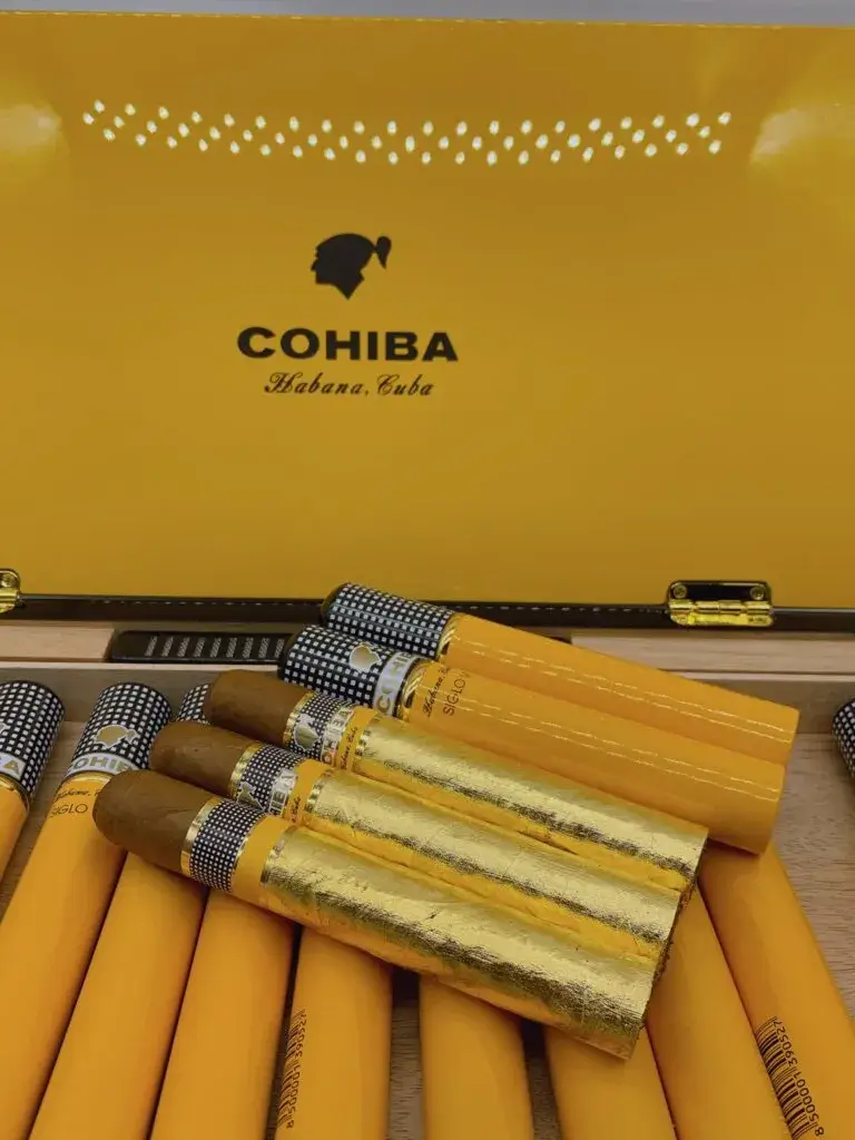 Cigar siglo 6 sơn mài dát vàng 15 điếu chất lượng