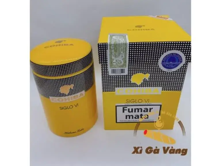 Cigar siglo 6 hộp sứ dát vàng chất lượng